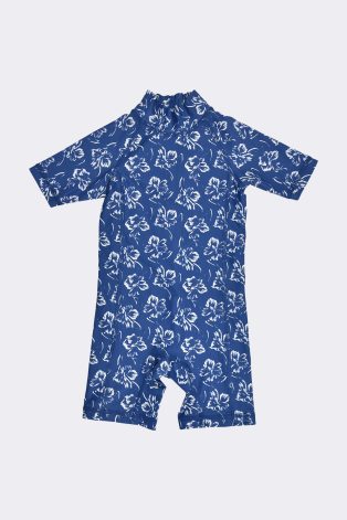 Surfer Blue Flower Swim Play-suit SS